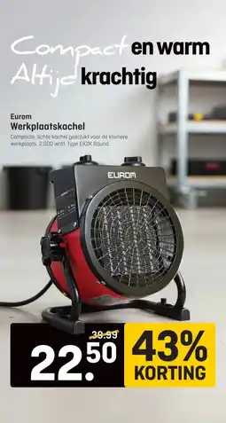 Hubo Eurom Werkplaatskachel aanbieding