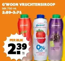 CoopCompact G'WOON VRUCHTENSIROOP aanbieding