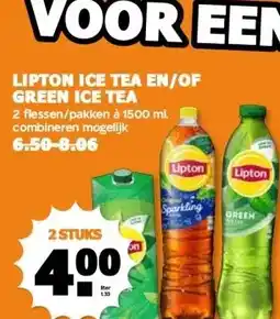 CoopCompact LIPTON ICE TEA EN/OF GREEN ICE TEA aanbieding