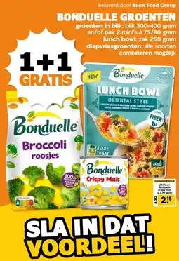 Coop BONDUELLE GROENTEN aanbieding