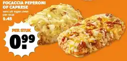 Coop FOCACCIA PEPERONI OF CAPRESE aanbieding