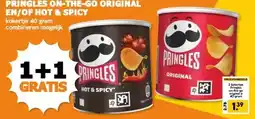 Coop PRINGLES ON-THE-GO ORIGINAL EN/OF HOT & SPICY aanbieding