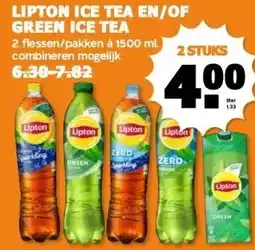 Coop LIPTON ICE TEA EN/OF GREEN ICE TEA aanbieding
