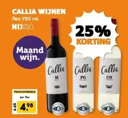 Coop CALLIA WIJNEN aanbieding