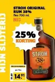 Coop STROH ORIGINAL RUM 38% aanbieding