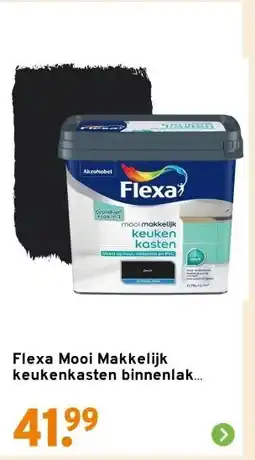 GAMMA Flexa Mooi Makkelijk keukenkasten binnenlak zijdeglans zwart 750 ml aanbieding