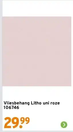 GAMMA Vliesbehang Litho uni roze 106746 aanbieding