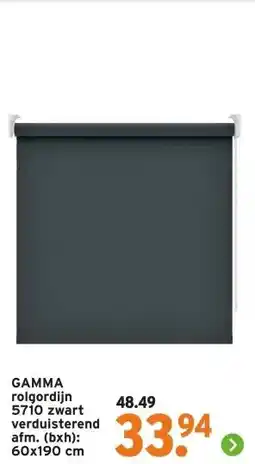 GAMMA GAMMA rolgordijn 5710 zwart verduisterend aanbieding