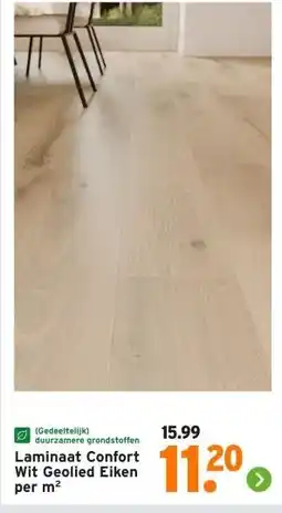 GAMMA Laminaat Confort Wit Geolied Eiken aanbieding
