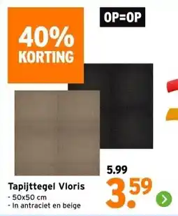 GAMMA Tapijttegel Vloris aanbieding