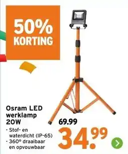 GAMMA Osram LED werklamp 20W aanbieding