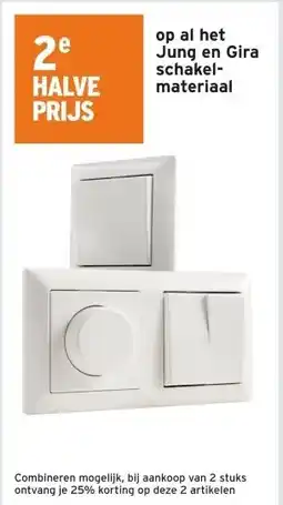 GAMMA op al het Jung en Gira schakel- materiaal aanbieding