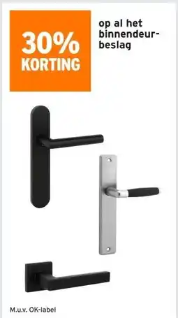 GAMMA op al het binnendeur- beslag aanbieding