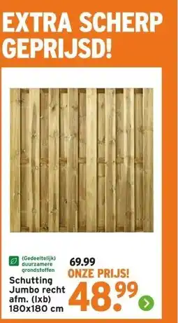 GAMMA Schutting Jumbo recht aanbieding