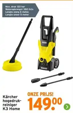 GAMMA Kärcher hogedruk- reiniger K3 Home aanbieding