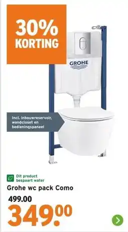 GAMMA Grohe wc pack Como aanbieding