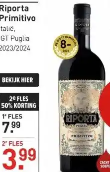 Gall & Gall Riporta Primitivo 75CL aanbieding