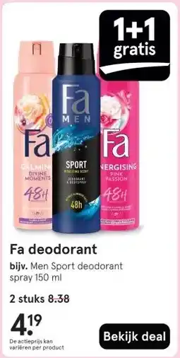 Etos Fa deodorant aanbieding