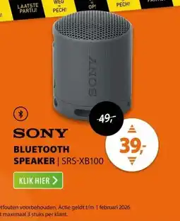 Expert Sony SRS-XB100 Zwart aanbieding