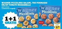 Boon`s Markt WAGNER PICCOLINIS SALAMI, TRE FORMAGGI EN/OF TOMATE MOZZARELLA aanbieding