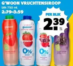 Boon`s Markt G'WOON VRUCHTENSIROOP aanbieding