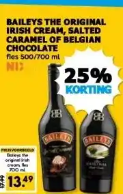 Boon`s Markt BAILEYS THE ORIGINAL IRISH CREAM, SALTED CARAMEL OF BELGIAN CHOCOLATE aanbieding