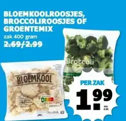 Boon`s Markt BLOEMKOOLROOSJES, BROCCOLIROOSJES OF GROENTEMIX aanbieding