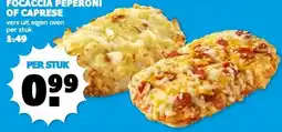Boon`s Markt FOCACCIA PEPERONI OF CAPRESE aanbieding