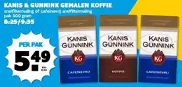 Boon`s Markt KANIS & GUNNINK GEMALEN KOFFIE aanbieding