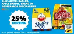 Boon`s Markt ALLE AMSTEL RADLER, APPLE BANDIT, BRAND OF DESPERADOS SPECIAALBIER aanbieding