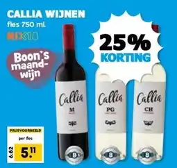 Boon`s Markt CALLIA WIJNEN aanbieding