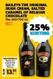 Boon`s Markt BAILEYS THE ORIGINAL IRISH CREAM, SALTED CARAMEL OF BELGIAN CHOCOLATE aanbieding