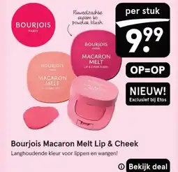 Etos Bourjois Macaron Melt Lip & Cheek aanbieding