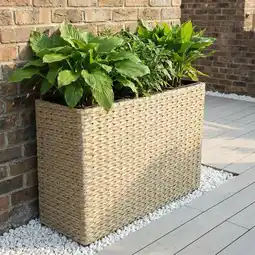 Action Rattan plantenbak 3-in-1 - lichtbruin aanbieding