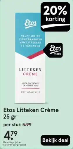 Etos Etos Litteken Crème aanbieding