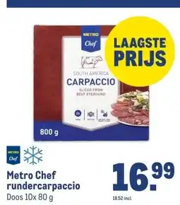 Makro Metro Chef rundercarpaccio aanbieding