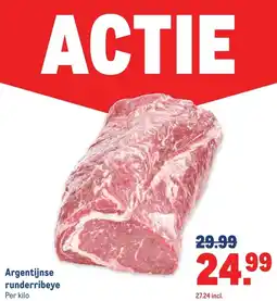 Makro Argentijnse runderribeye aanbieding