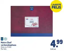 Makro Metro Chef varkenskophaas aanbieding
