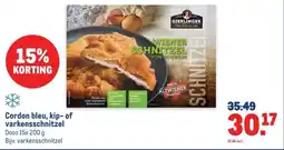 Makro Cordon bleu, kip- of varkensschnitzel aanbieding