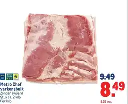 Makro Metro Chef varkensbuik aanbieding