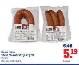 Makro Home Made verse rookworst fijn of grof aanbieding