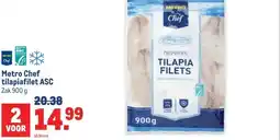 Makro Metro Chef tilapiafilet ASC aanbieding