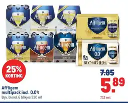 Makro Affligem multipack incl. 0.0% aanbieding