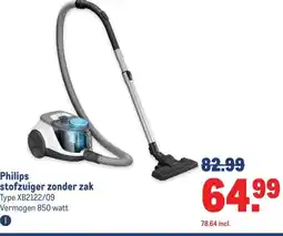 Makro Philips stofzuiger zonder zak aanbieding