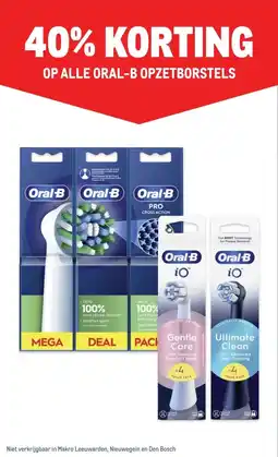 Makro OP ALLE ORAL-B OPZETBORSTELS aanbieding