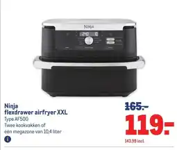 Makro Ninja flexdrawer airfryer XXL aanbieding