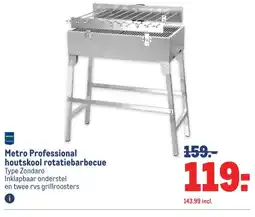 Makro Metro Professional houtskool rotatiebarbecue aanbieding