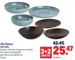 Makro Alle Palmer servies aanbieding