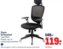 Makro Sigma bureaustoel aanbieding