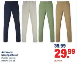 Makro Authentic herenpantalon aanbieding
